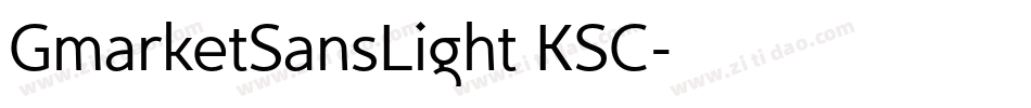 GmarketSansLight KSC字体转换